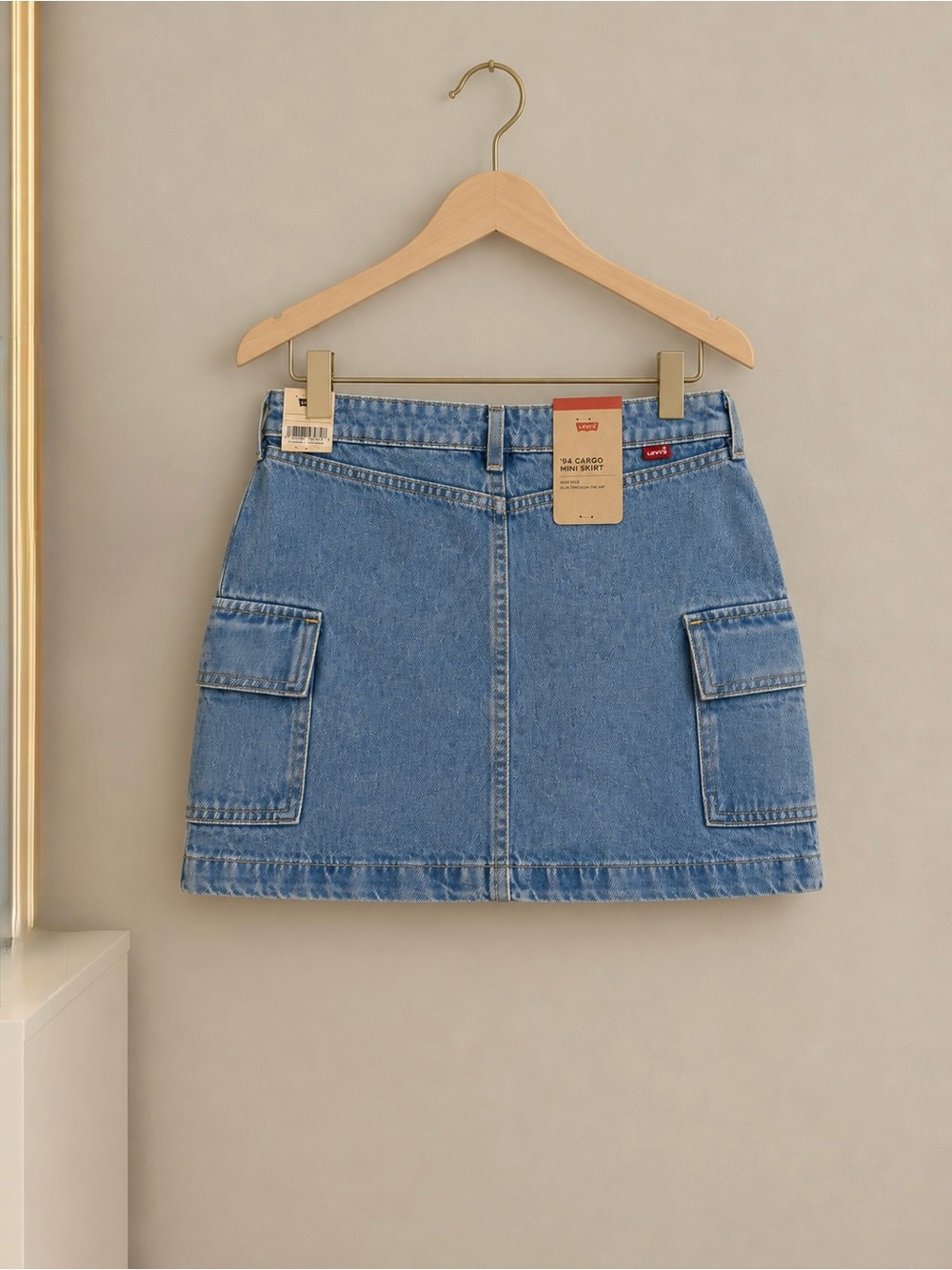 Levi's Light Blue Denim Cargo Mini Skirt